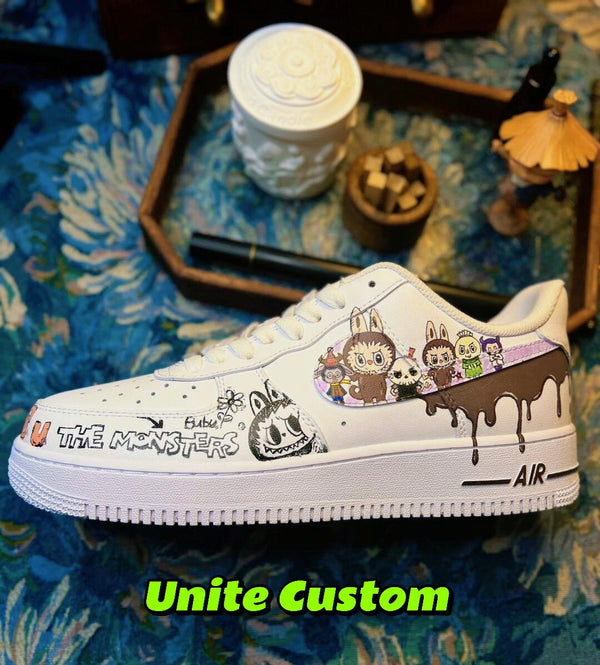 Custom Air Force 1 Labubu Hand Drawn Doodles