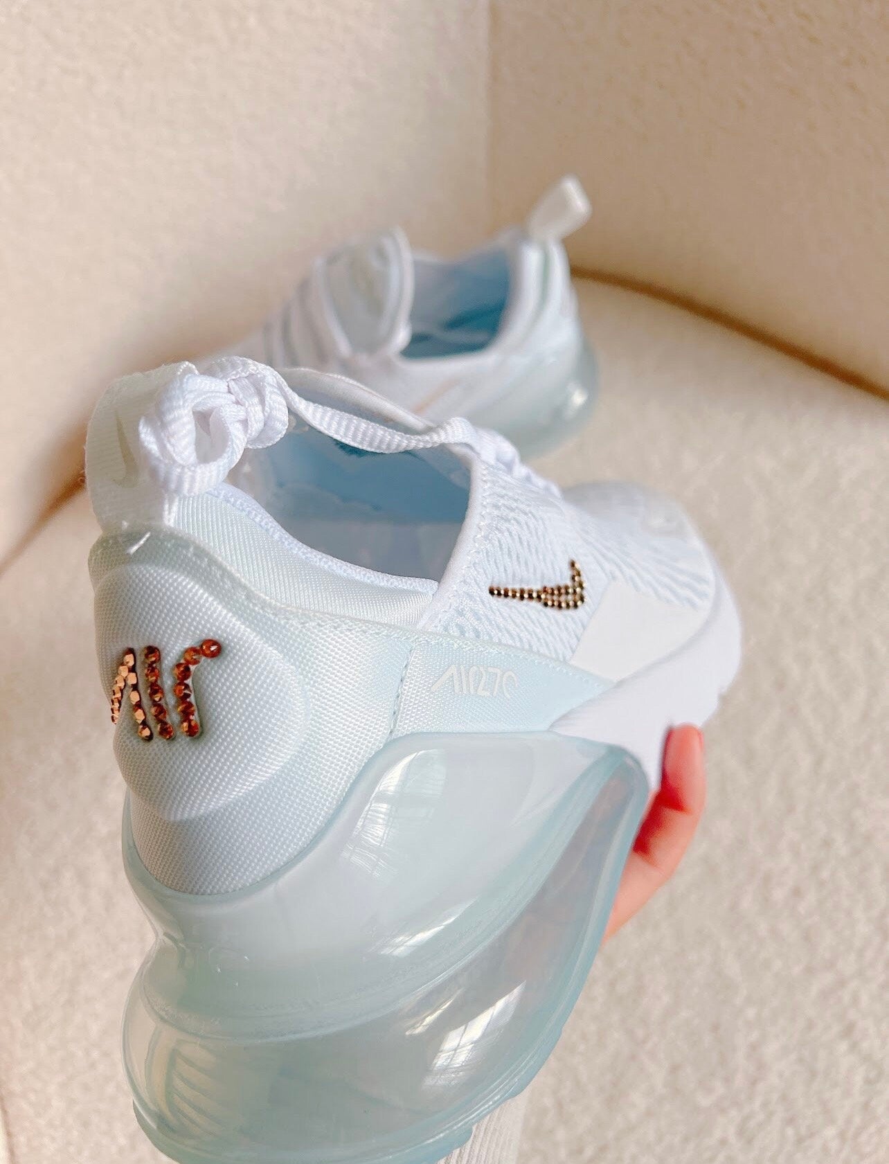 Wedding Shoes Nike Air Max 270 Custom Sneaker With Crystals