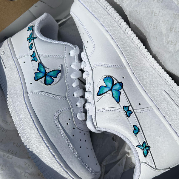 Blue Butterfly Swoosh Custom Air Force 1