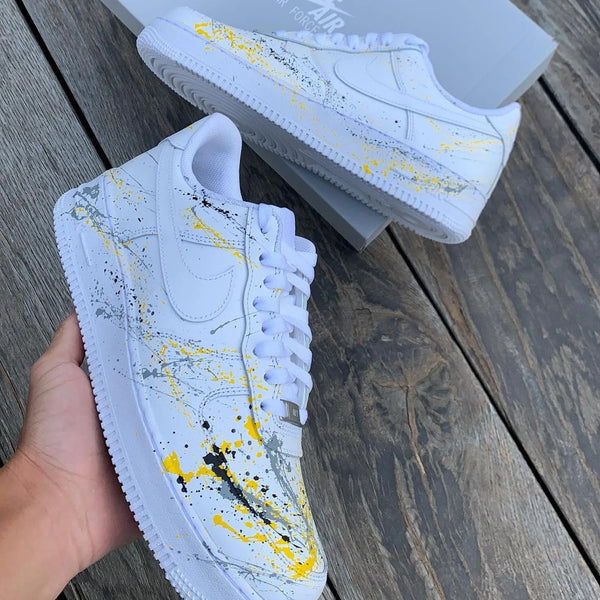 Yellow Splatter Custom Air Force 1