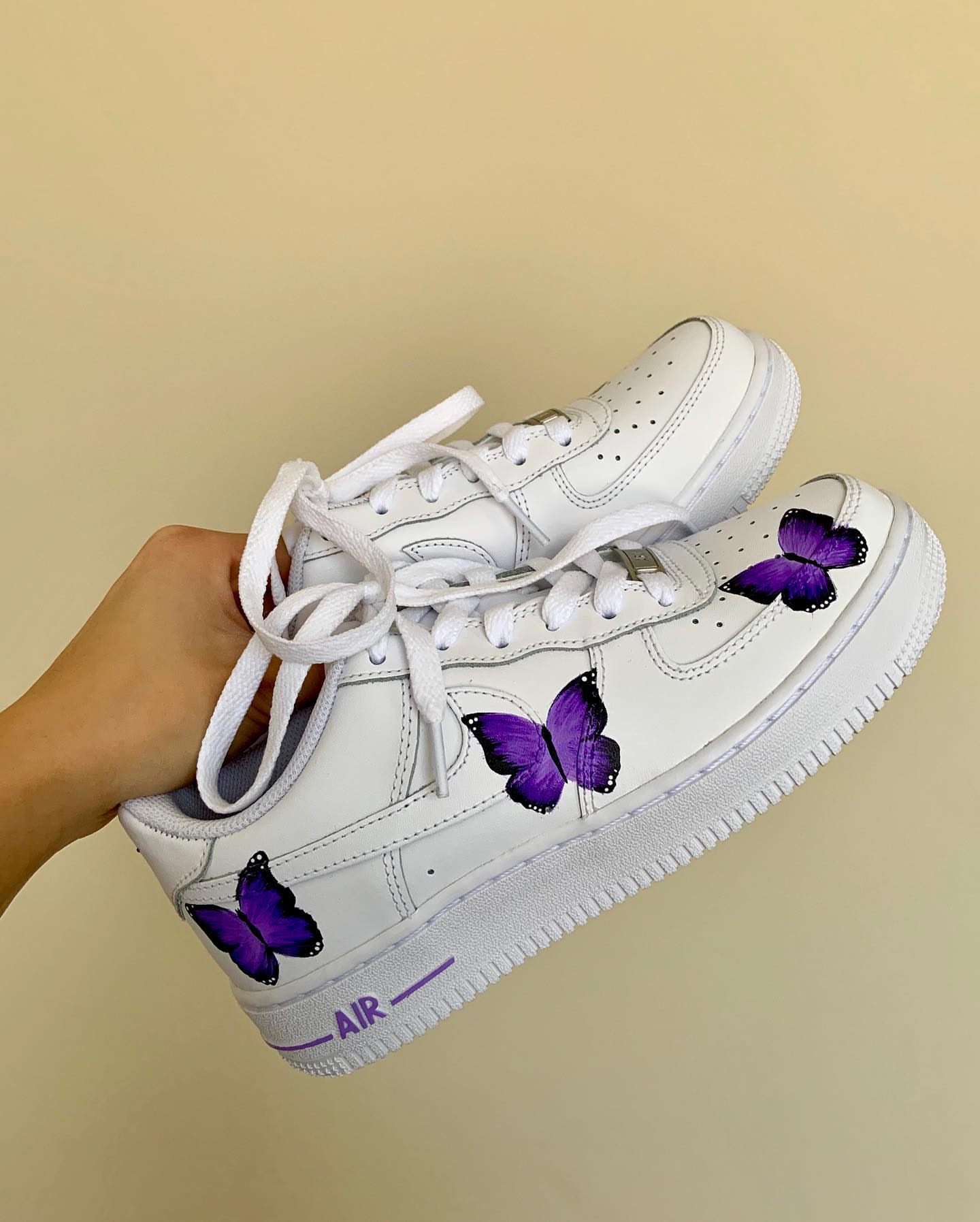 Purple Butterflies Custom Air Force 1