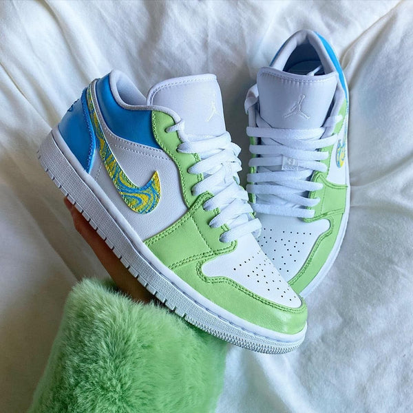 Blue & Green Custom Air Force 1