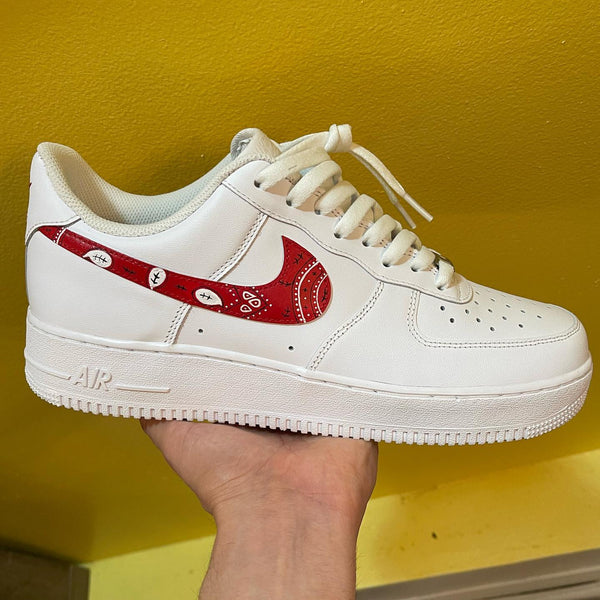 Red Bandana Swoosh Custom Air Force 1