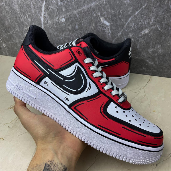 Comics Red & Black Custom Air Force 1