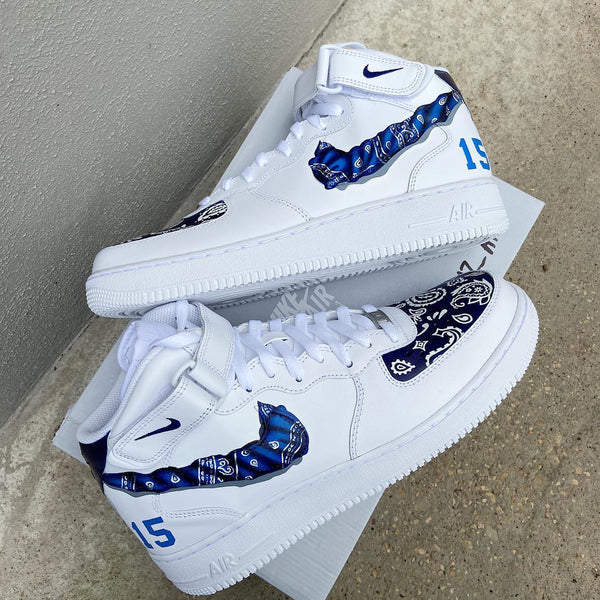 Blue Bandana Custom Air Force 1