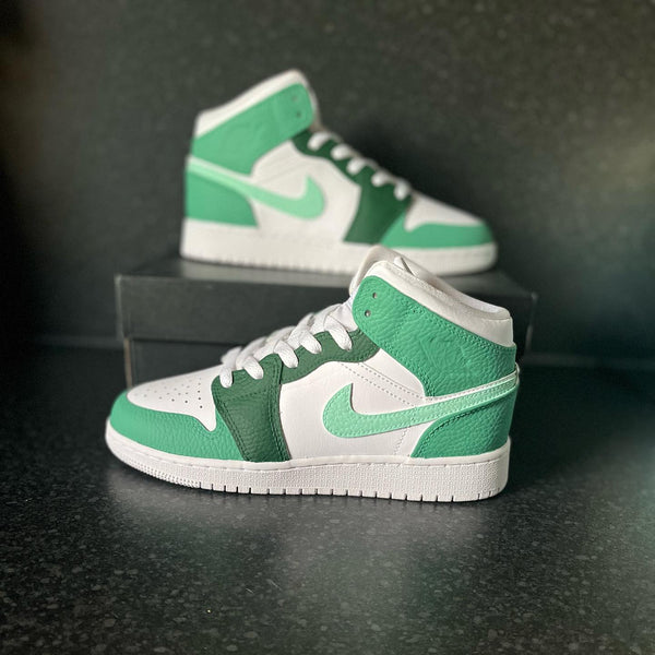 Sage Green Custom Air Jordan 1 Low