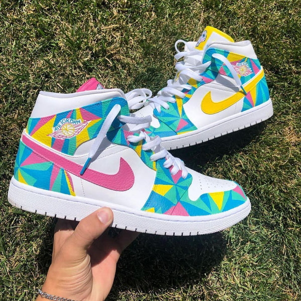 Macaron Blocks Custom Air Jordan 1