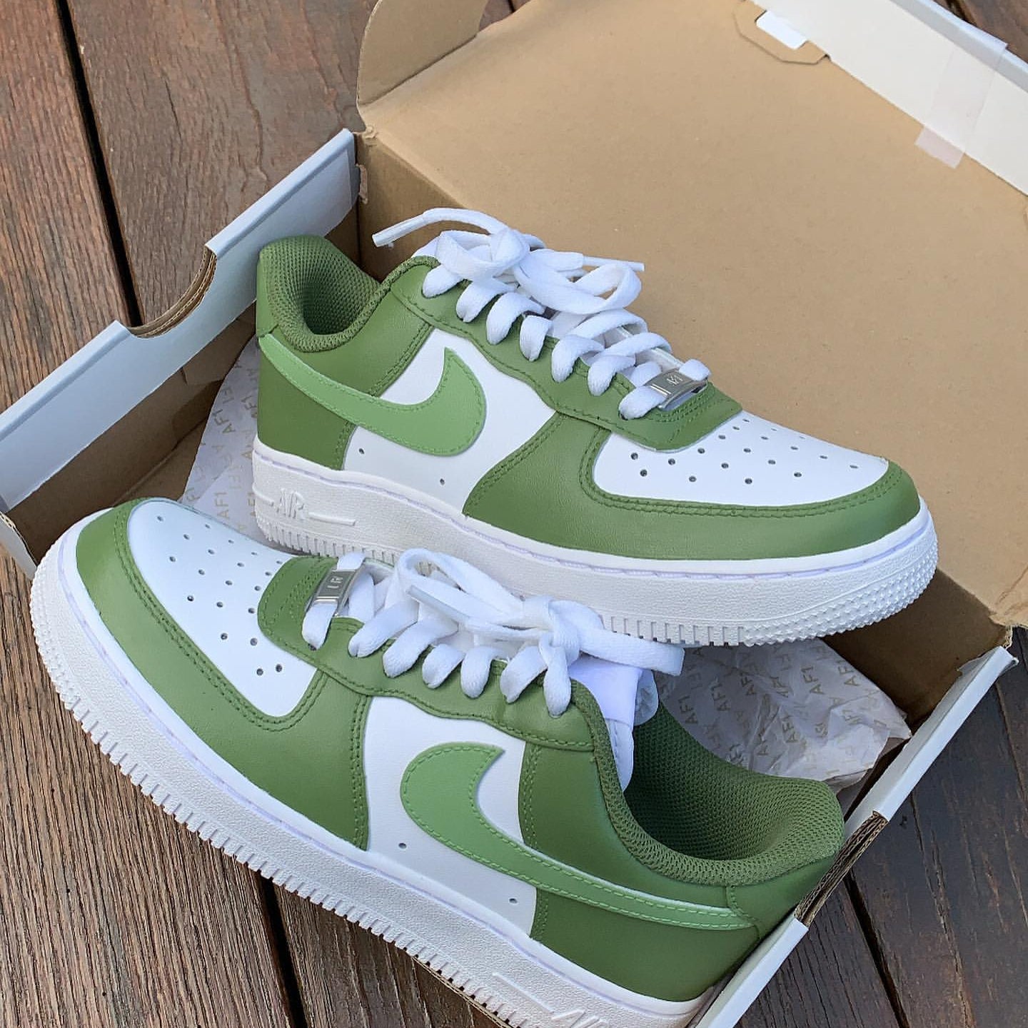 custom green air force 1