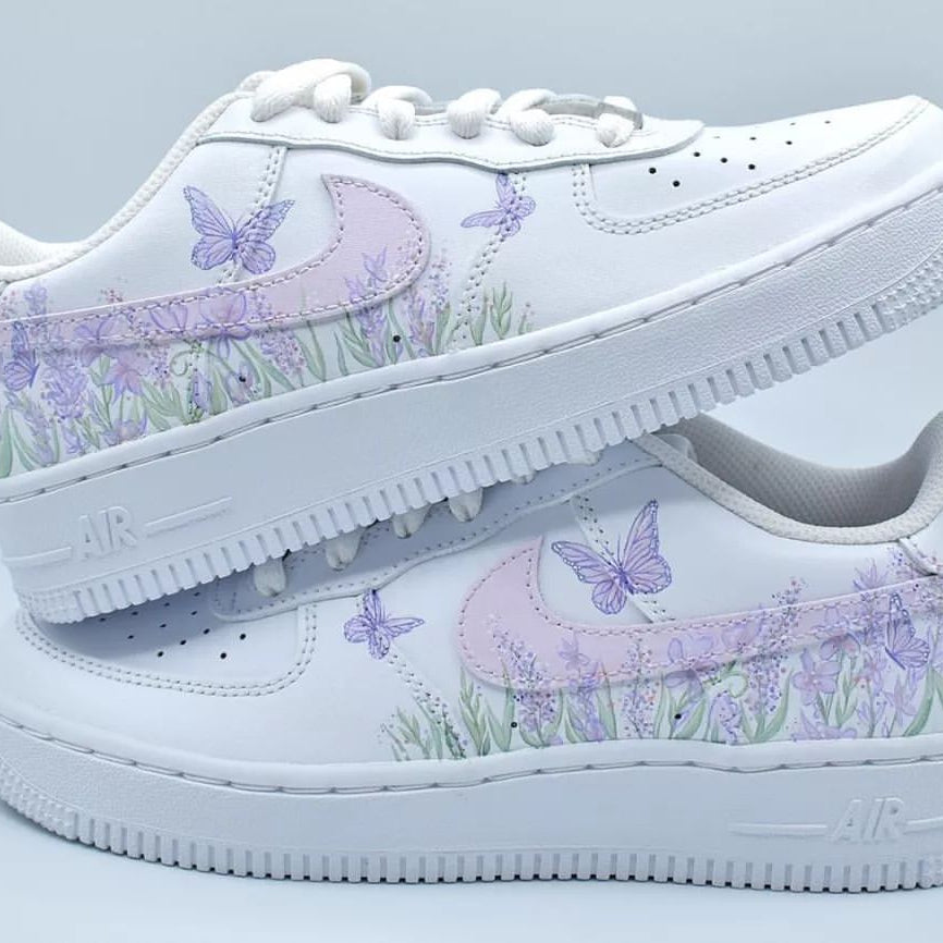 Lavender Flower Sea Custom Air Force 1