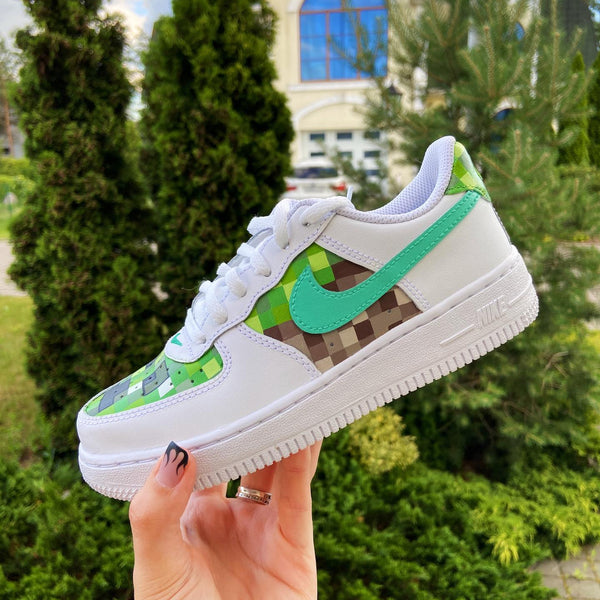 Green Minecraft Custom Air Force 1