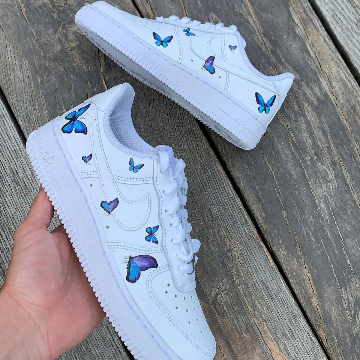 Blue Butterfly Custom Air Force 1 – Unitecustom