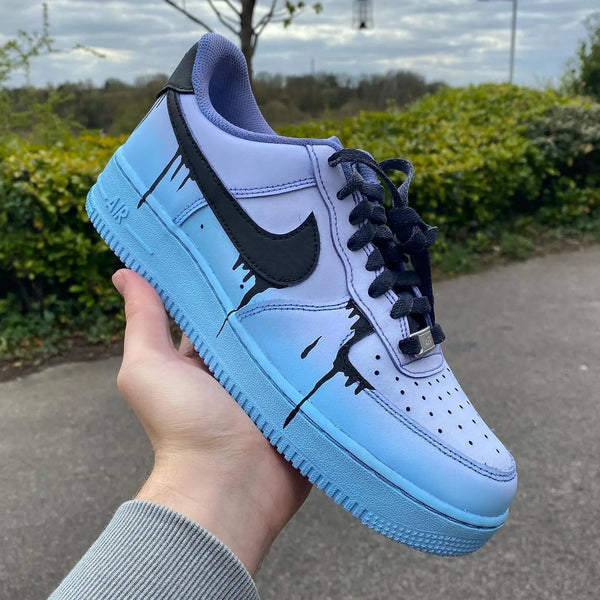 Blue & Purple Colourway Drip Custom Air Force 1