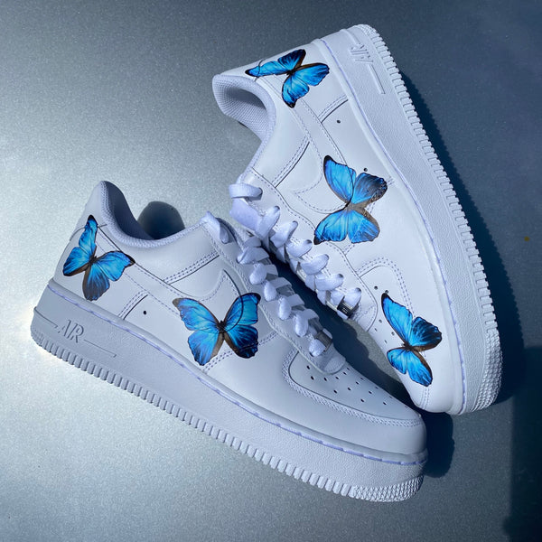 blue butterfly custom air forces