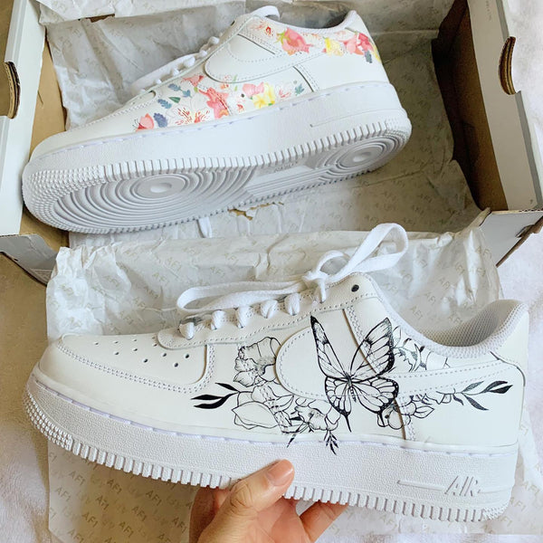 Flower &Butterfly Custom Air Force 1