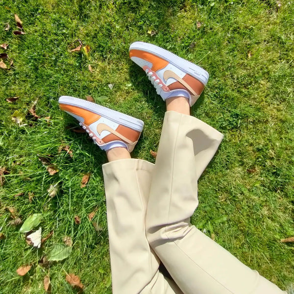 Brown Autumnal Tumble Custom Air Force 1