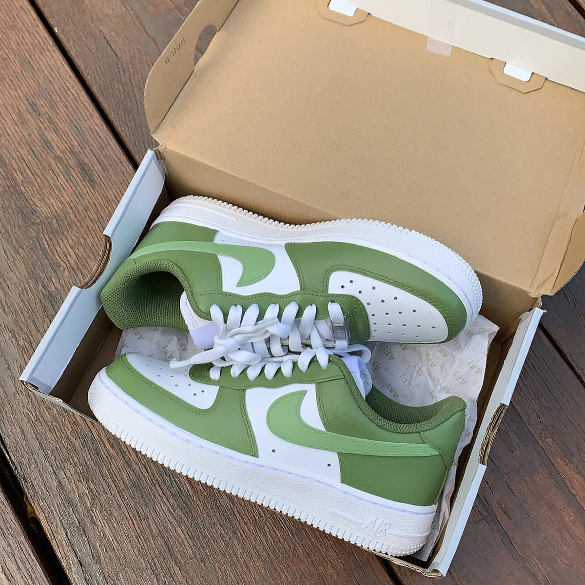 custom air force 1 green