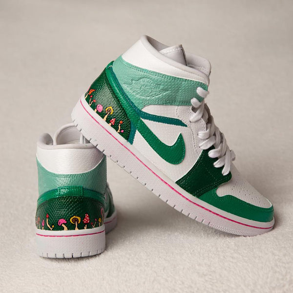 Nature Green Custom Air Jordan 1 Low